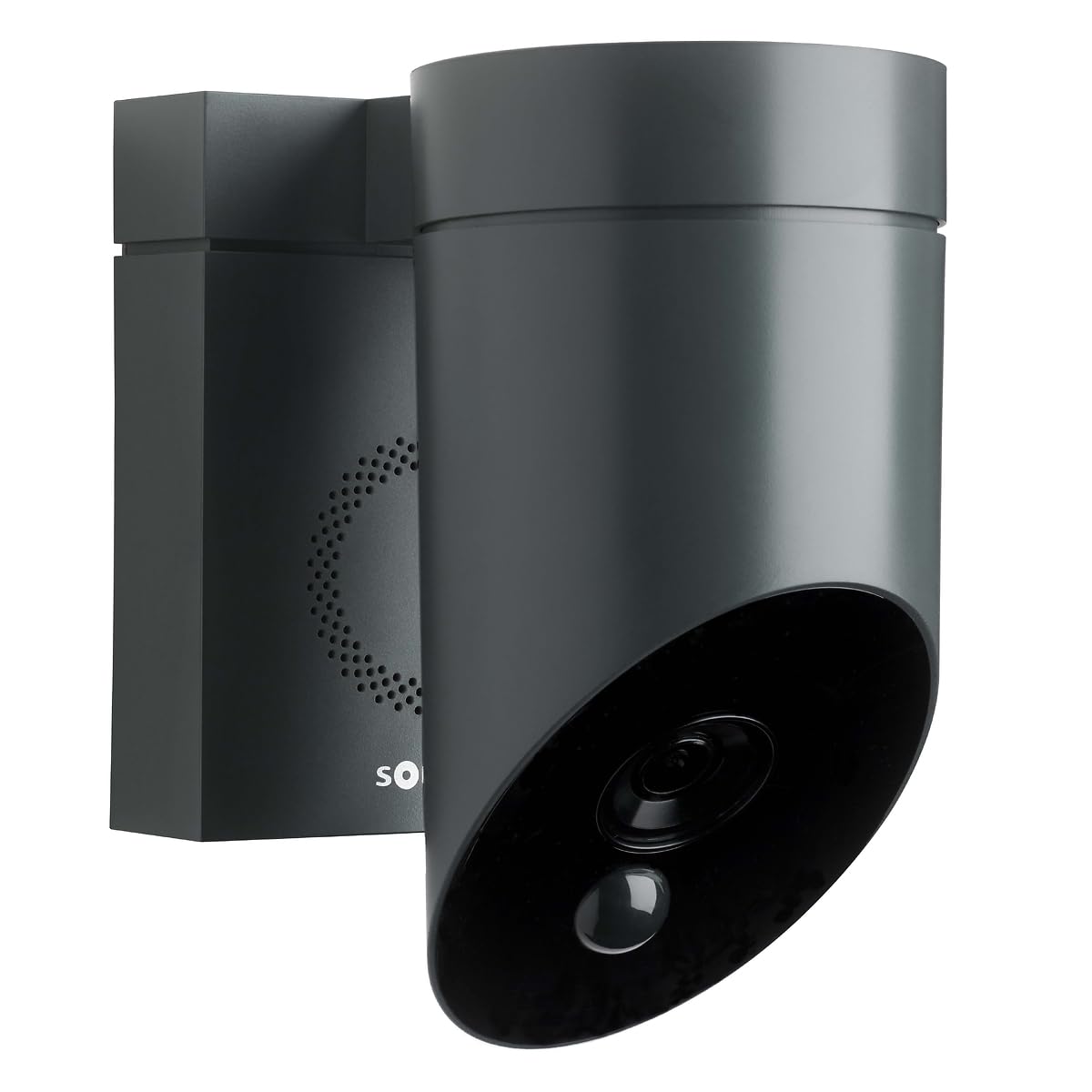 somfy 1875326 - Outdoor Camera 2 Grise, Caméras avec détection de Mouvement Intelligente, Sirène intégrée de 110 DB, Branchement Possible sur Un luminaire existant, Images Full HD 1080p