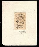  Exlibris für Maria Glaser / Rose Herz heart signiert Radierung etching Liebe