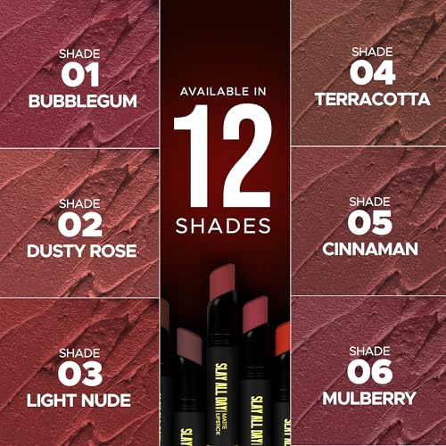 Image of Hilary Rhoda Slay All Day Matte Lipstick | Transfer-proof & Smudge-proof | Long-Lasting & Premium Creamy Lipstick | Waterproof & Vibrant Colour lipstick | 2.6g (Terracotta - Shade 04)
