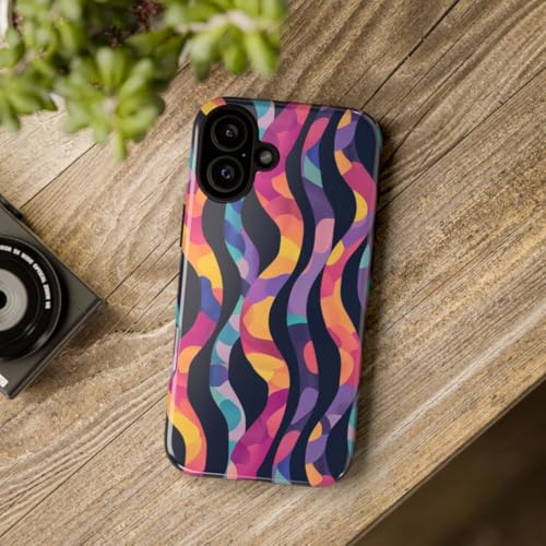 Coque rigide iPhone 16 Plus motif abstrait finition brillante luxe - 4