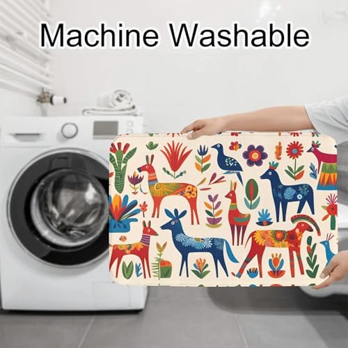 Tapis de bain antidérapants Otomi contre les sols glissants et mouillés - 8