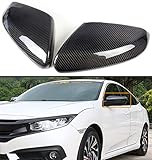 Cuztom Tuning Fits for 2016-2020 Honda Civic FC Real Carbon Fiber Side Mirror Cover Direct Replacement