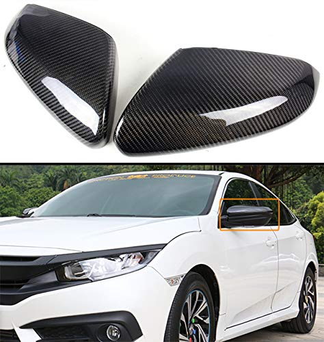 Cuztom Tuning Fits for 2016-2020 Honda Civic FC Real Carbon Fiber Side Mirror Cover Direct Replacement