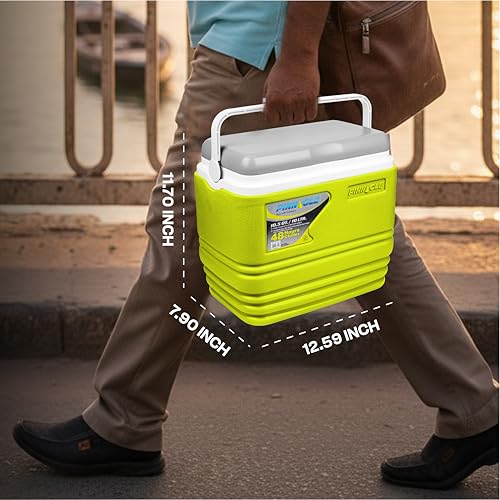 Image of Pinnacle Primero Chiller Ice Box Small 10 LTR |Fits 16 cans| Holds Ice Up to 48 hrs |Portable Insulated Cooler IceBox with Drink Holder | Perfect for Car Travel, Picnic,Hiking, Medical, Sport
