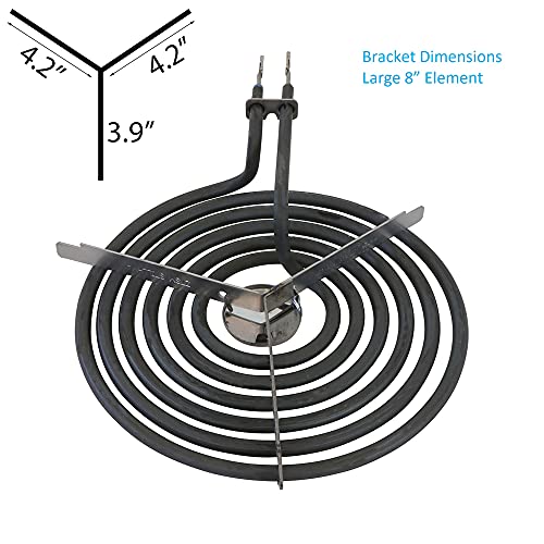 KITCHEN BASICS 101 WB30M1 WB30M2 Replacement Range Stove Top Surface Element Burner Kit for GE and Hotpoint, 4 Pack Includes 2 WB30M1 (6") and 2 WB30M2 (8"), 2912, 340523, 243867, WB30M0001 by KITCHEN BASICS 101 - Image 5