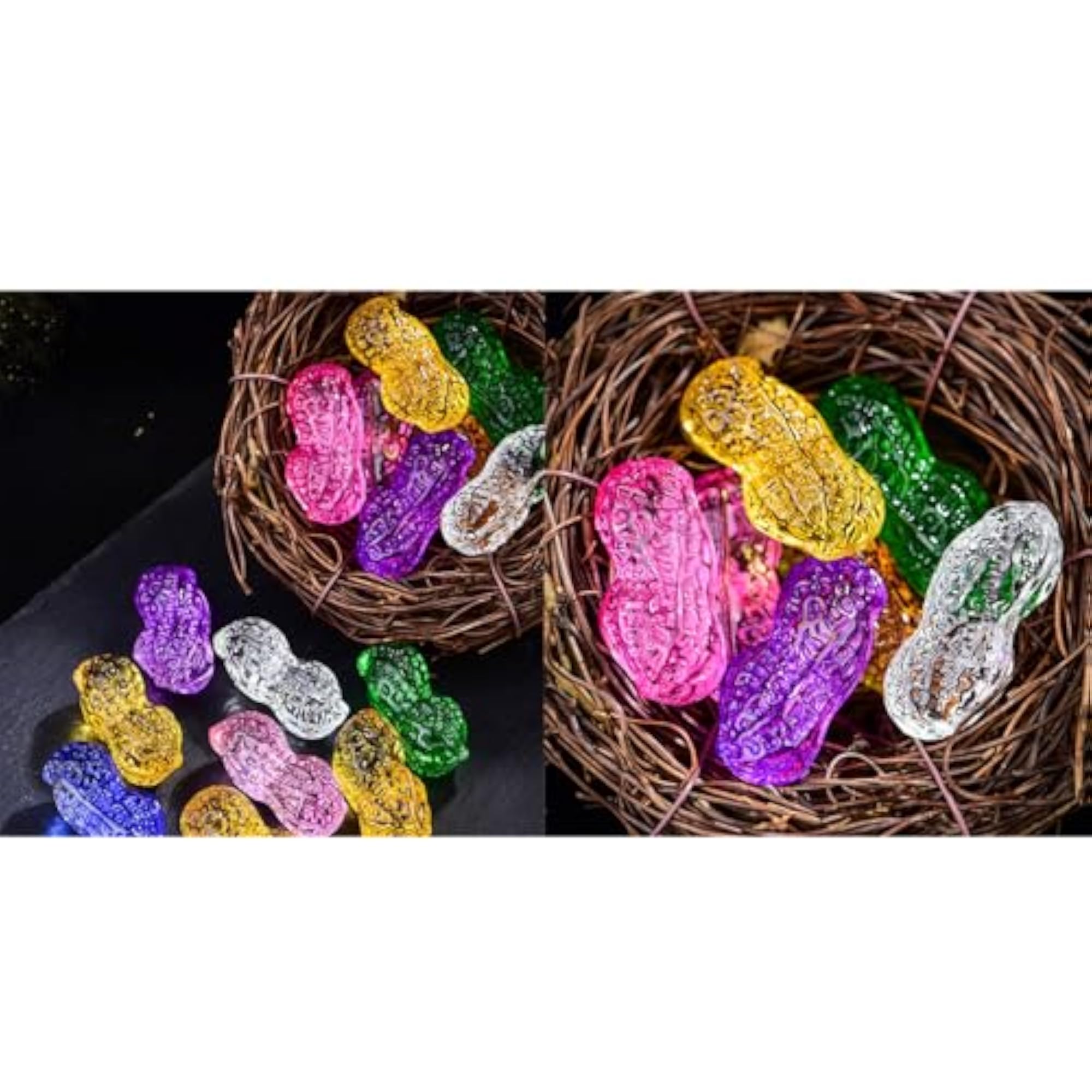5Pcs Fake Peanut Shell Craft Decor Figurines