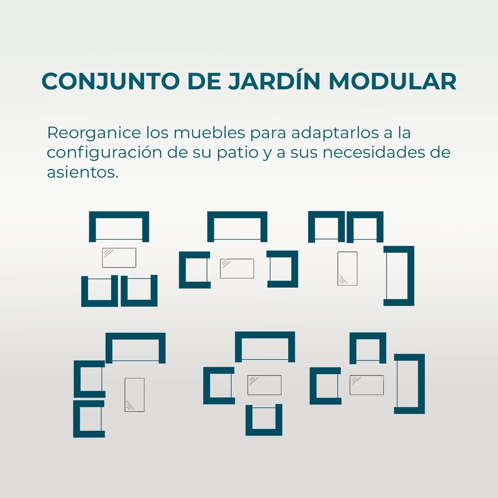 YOEVU Set Jardín 4 Piezas Ratán Sintético Antracita | Sofá y Sillas con Cojines Lavables, Mesa Cristal Templado, Resistente Agua/Sol, Ideal Terraza, Patio, Balcón