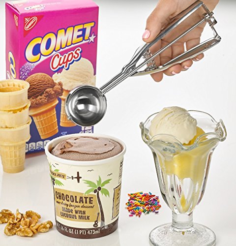 Kitch N' Wares Ice Cream Scoop - With Trigger Release Set Of 3 - Stainless Steel Ice Cream Scooper - Ideal For Scoop And Drop Cookie Dough Or Cake Pops #TOP4