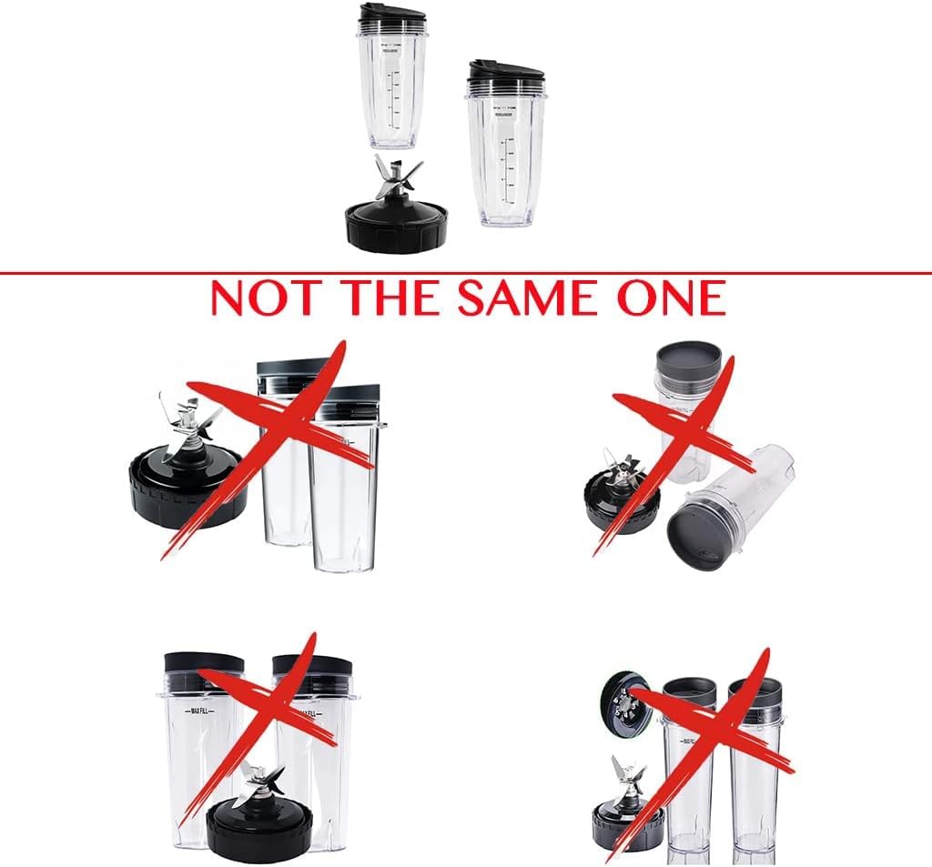 Photo 1 of 10cm Diameter 6 Fins Extractor Blades Replacement Part with 24OZ Cups for Ninja Blender Only fit for Nutri Ninja Auto iQ BL450-70 BL451-70 BL454-70 BL455-70 BL482-70