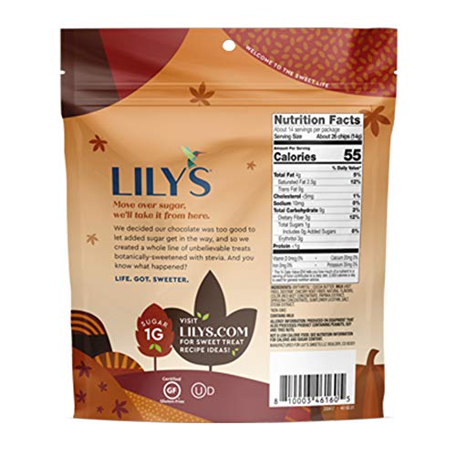 Lily's Pumpkin Spice Flavor White Chocolate Style Baking Chips, 7 Oz