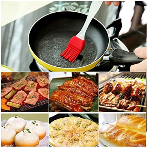 pengxiaomei Silicone Cooking Brush Set, 4Pcs Baking Brush, Bright Color Basting Brush, Heat Resistant Pastry Brush for BBQ,Basting,Pastry,Grilling,Cooking