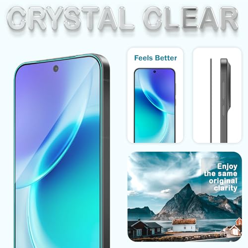Image of FIRST MART Tempered Glass for Vivo X300 With Installation Kit | Military-Grade Gorilla Screen Protector and Cable Guard | Edge to Edge Coverage | Black