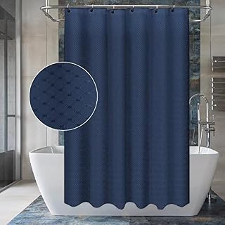 Shower Curtain, Blue Shower Curtains for Bathroom with Hooks 180 x 200 cm (71 x 79 Inch), Waterproof Extra Long Heavy Duty Weighted Shower Curtains Liners Anti-Bacterial Washable