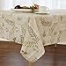 Everyday Luxuries Boxed Fern Leaf Nature Motif Stain Resistant and Spill Proof with Flannel Backing Vinyl Tablecloth for Spring,Summer/Party/Picnic