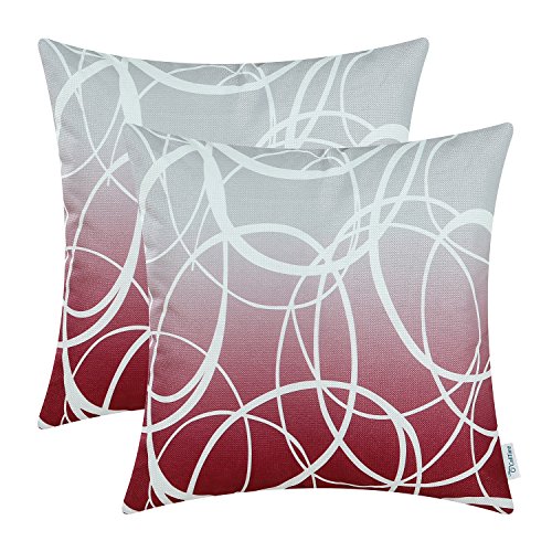 CaliTime Pack of 2 Soft Canvas Throw Pillow Covers Cases for Couch Sofa