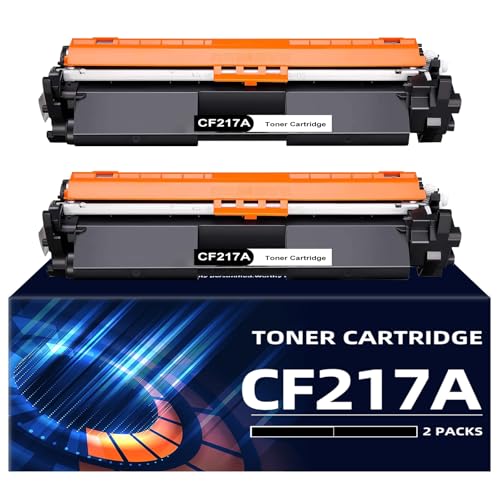 CF217A Toner/ Compatible para HP CF217A 17A Negro Toner/ para LaserJet Pro m102w m102a/ MFP m130nw m130fw m130fn m130a (2 Negros, 3200+ Páginas.con Chip)
