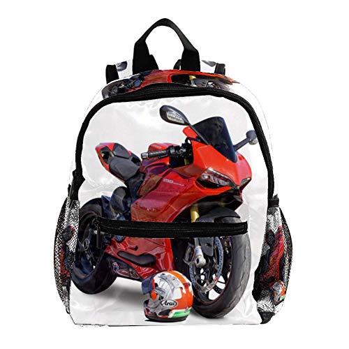 Preisvergleich Produktbild Rucksack Motorrad Motocross Motorrad Kinderrucksack Schultasche Wasserdicht für Kindergarten Vorschule Alter 3-8 Jahre alt 25.4x10x30CM