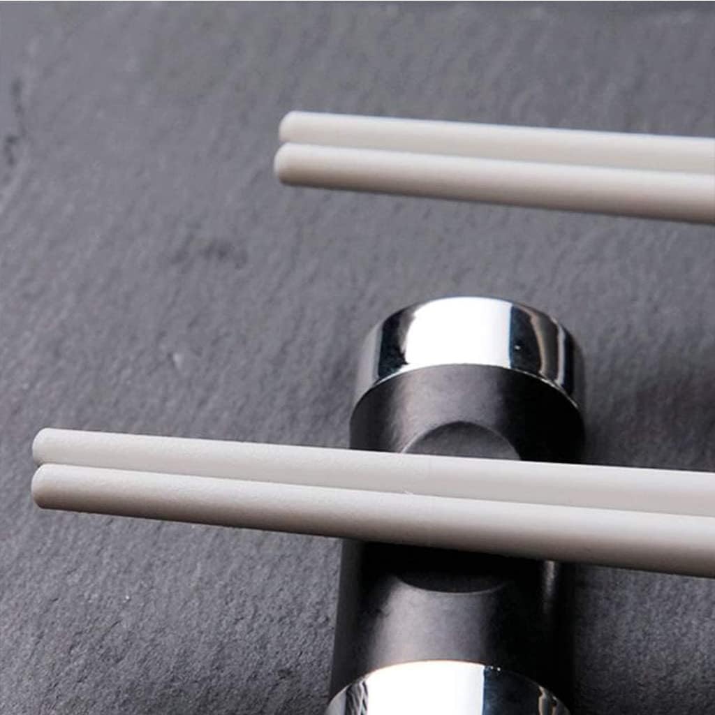 Baguettes lavables au Lave-Vaisselle, Lot de 10 Paires de Baguettes Rondes japonaises, Chinoises et coréennes, Cadeau, Baguettes Blanches en Fibre de Verre(3)