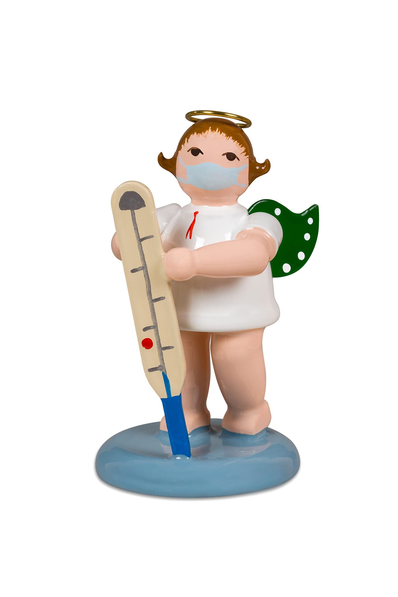 Ange avec thermomètre et anneau hauteur 6 cm idée cadeau original