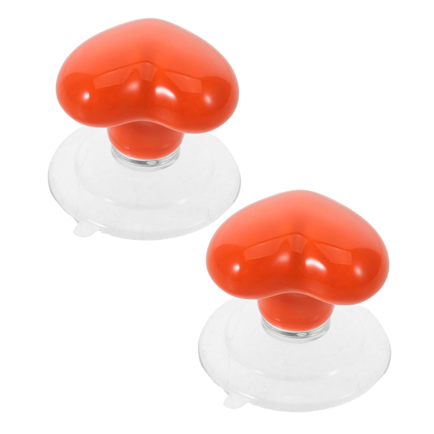 2pcs Heart Shaped Quilt Ruler Suction Cup Knobs for Sewing