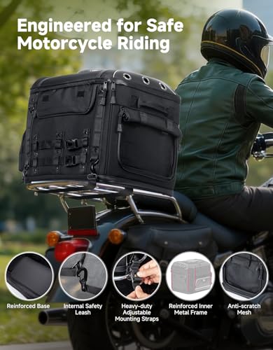KEMIMOTO All-Weather Motorcycle Dog Carrier