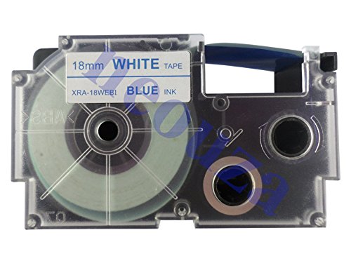 Image of Casio XR-18WEB1 Label Printer Tape (Blue and White)
