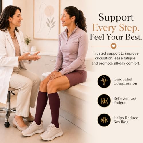 Image of Laite Hebe 4 Pairs-Compression Socks for Women&Men Circulation-Best Support for Nurses,Running,Athletic