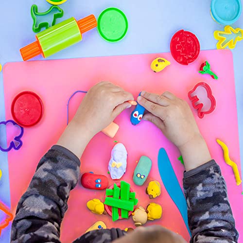 SLFYEE 2 Piezas Tapetes Silicona para Resina Epoxi 30 x 40 cm Grande Antiadherente Mantel Individual Estera de Silicona para Trabajo Manualidades Antiadherente Flexible