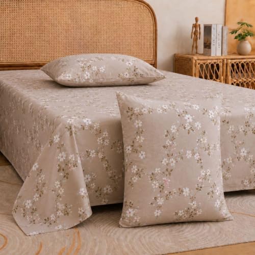 Image of Castiqa Elastic Fitted Supersoft Premium Polycotton 200TC Double Bedsheets King Size 78x72 Inch with 2 Pillow Covers (Fits Upto Mattress of 8Inches) (Multicolor I)
