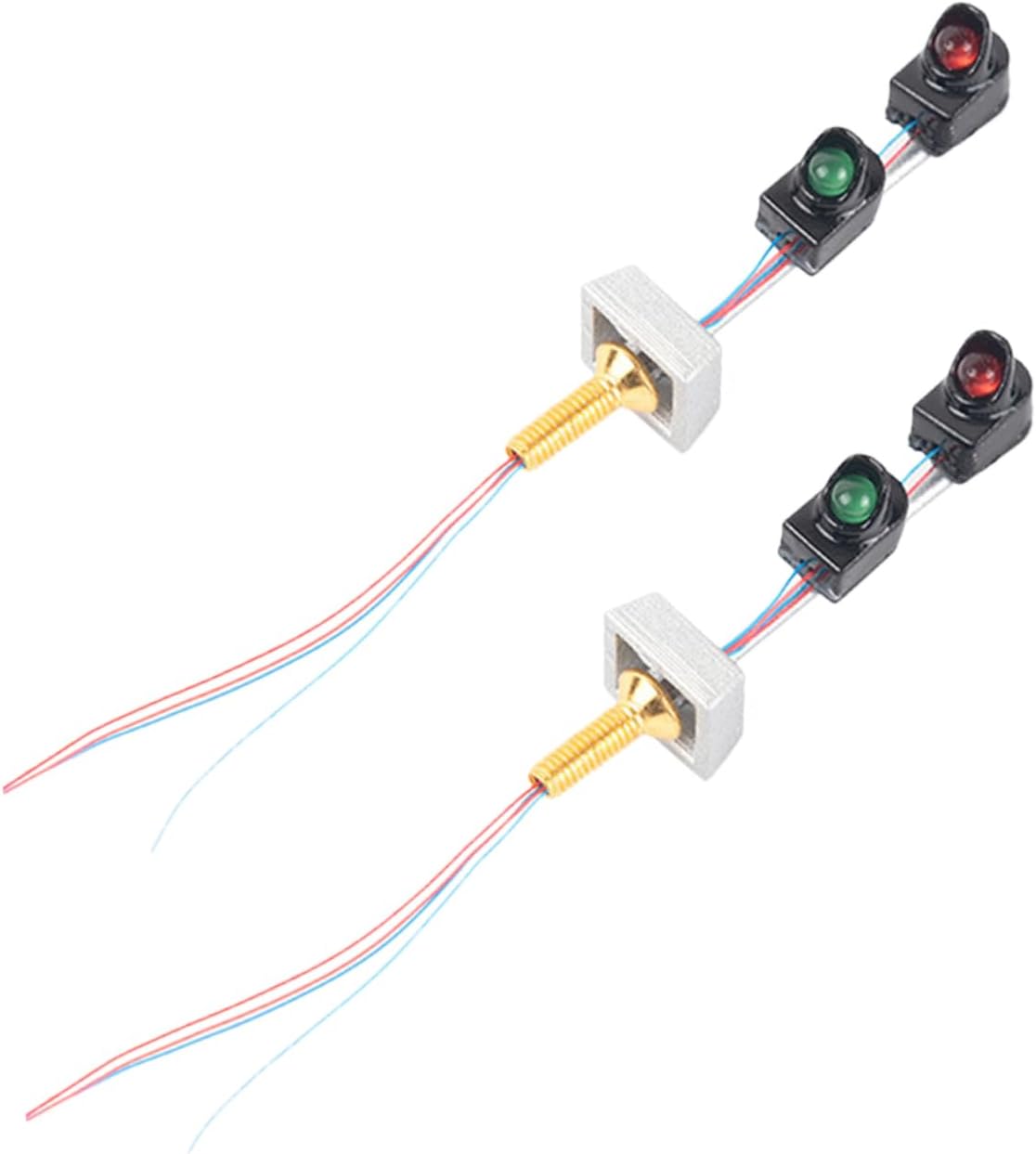 DOITOOL 2pcs Accessories Road Signal Light Model for Table Layout Realistic Miniature Decor