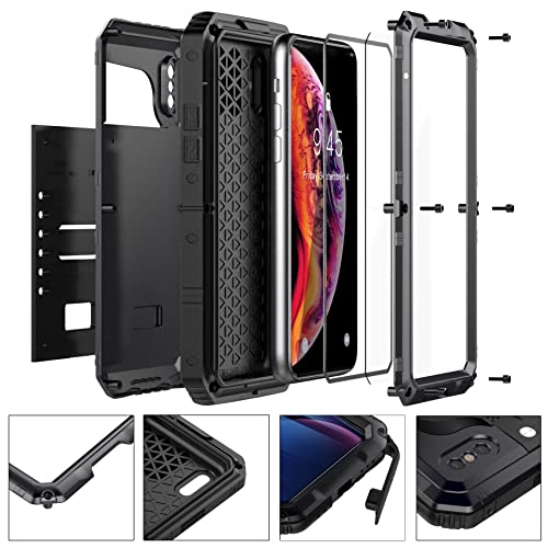 Étui étanche pour iPhone X housse protection complète du corps antichoc métal - 7