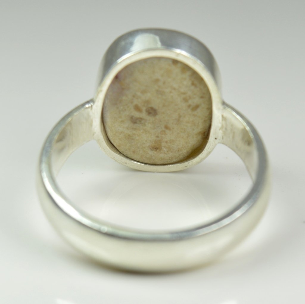 55Carat Unisex NA plata de ley talla ovalada blanco ópalo