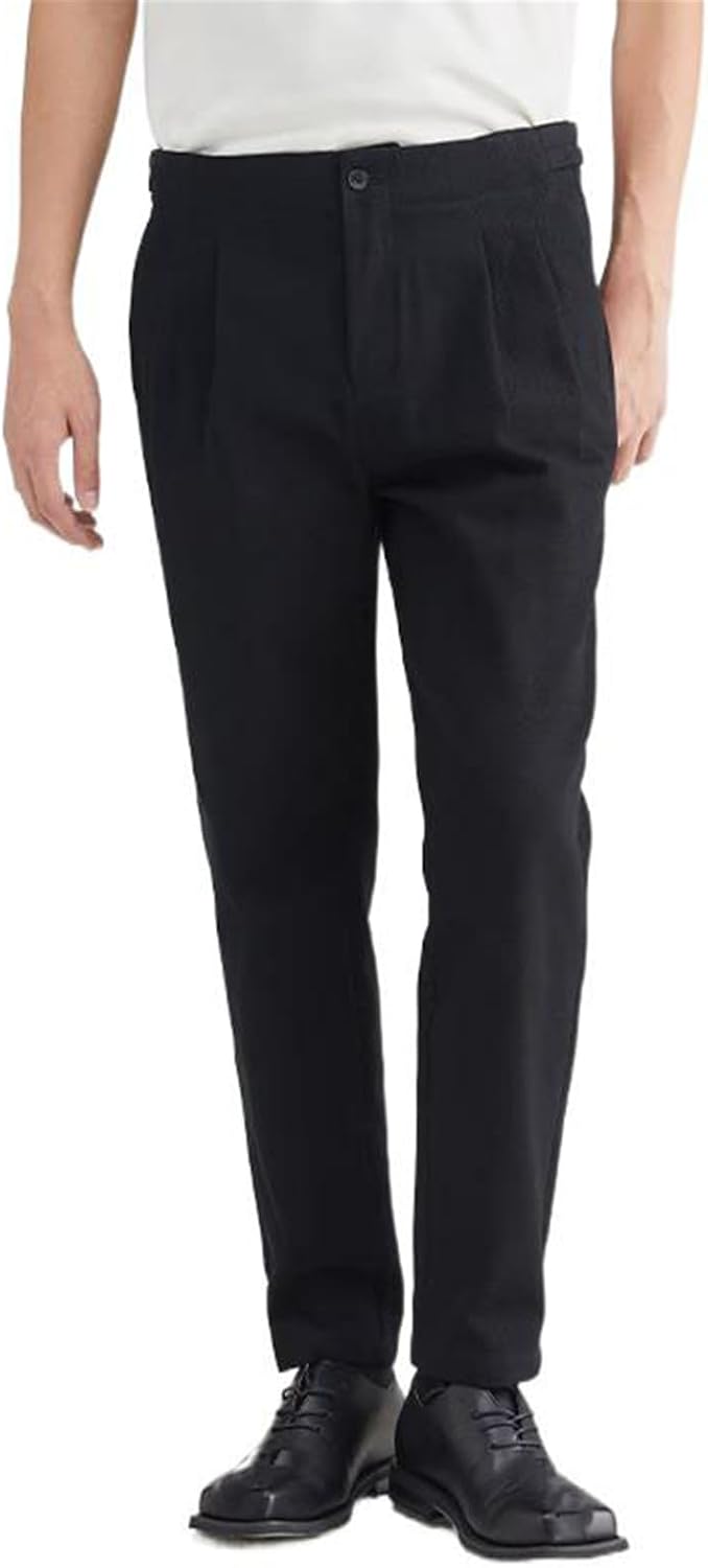 Men's Suit Pants Summer Slim Fit Straight Leg Loose Business Casual Office Trousers for Men