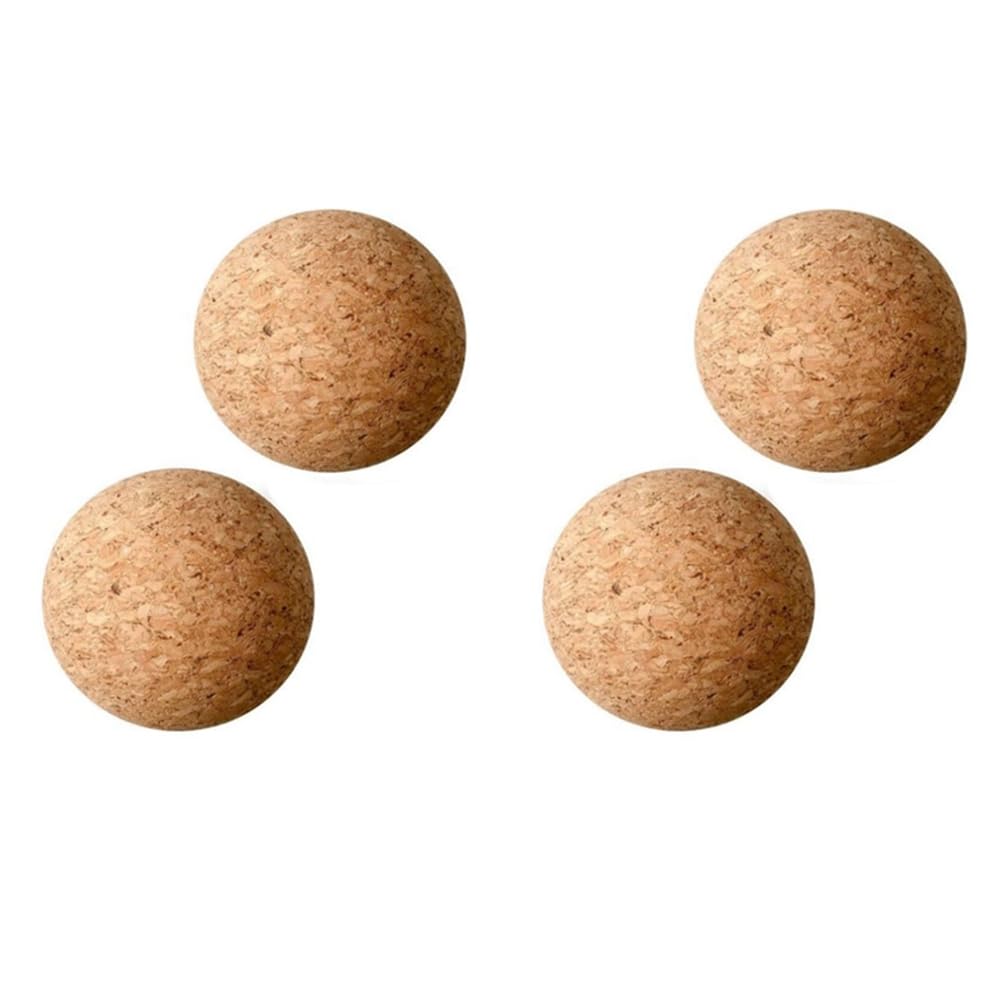 Hndhbfgrt 4 Pieces Wooden Cork Ball Wine Stopper, Cork Ball Stopper for Wine Decanter Carafe Bottle Replacement 2.4 Inch/ 6.1 cm