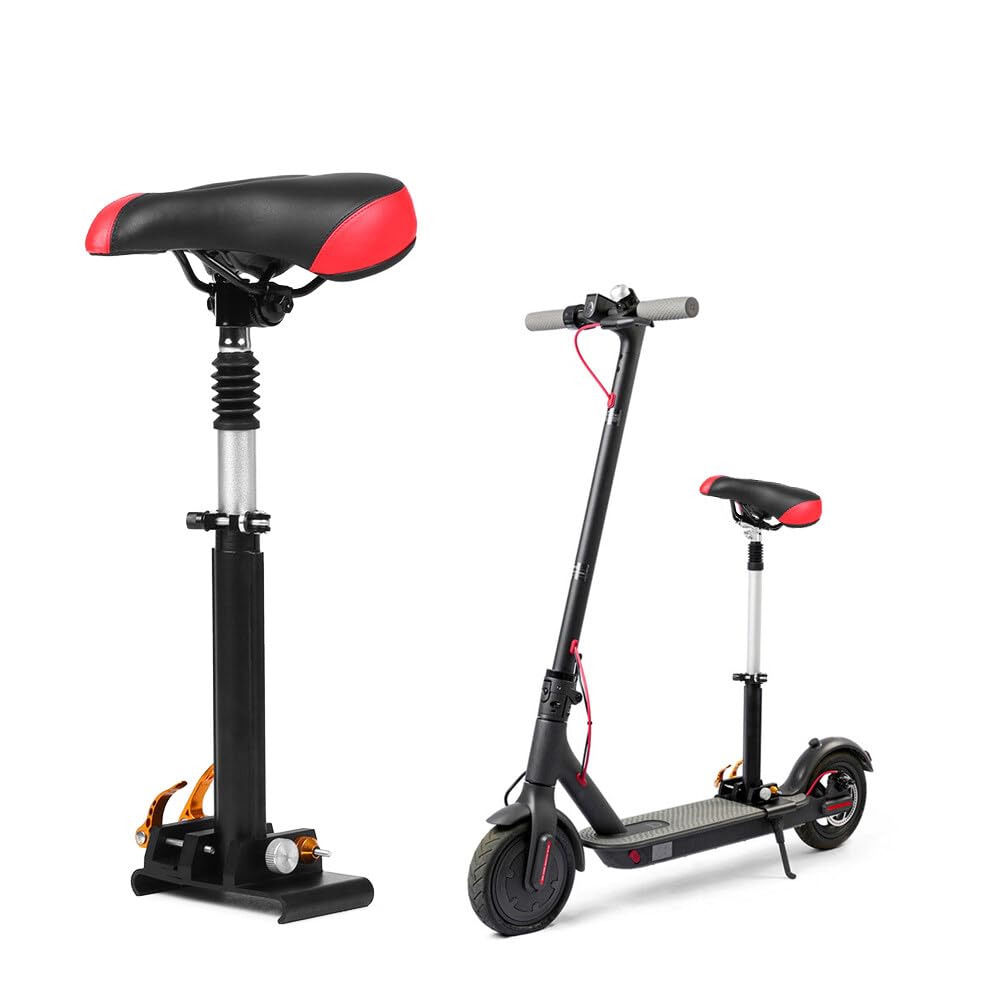 Sedile per Monopattino Elettrico Xiao-Mi M365, Sella Scooter Elettrico, Sella per Monopattini Elettrici con Chiave, Altezza Regolabile 42-65cm, Larghezza Base 15cm, Assorbimento Degli Urti