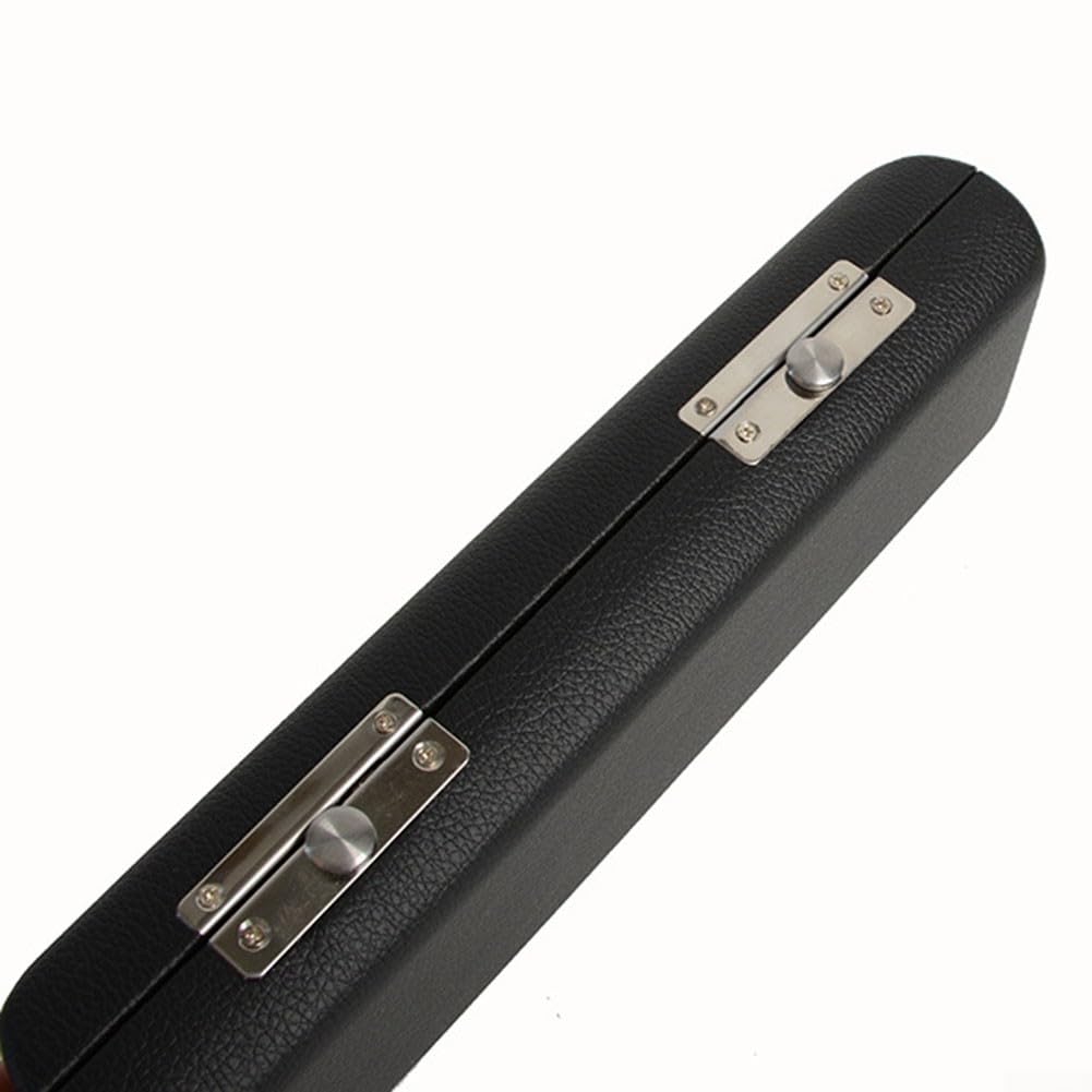 ZYWUOY Étui pour flûte piccolo portable en cuir synthétique noir - Clé en C - 24 x 7 x 4,5 cm