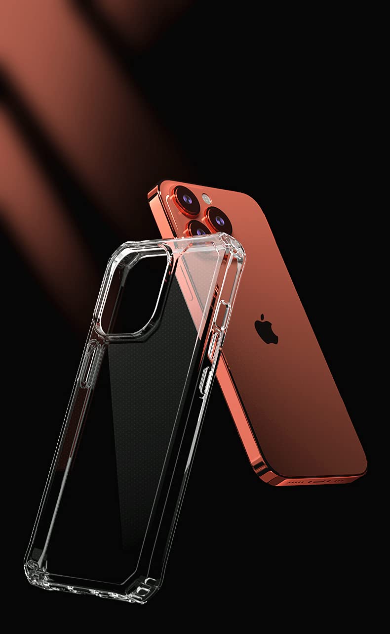 Clear Case Compatible For iPhone 13 Pro Max Case Transparent Cover TPU Protective with Soft Scratch-Resistant Anti-Drop Slim Thin Case (13por)