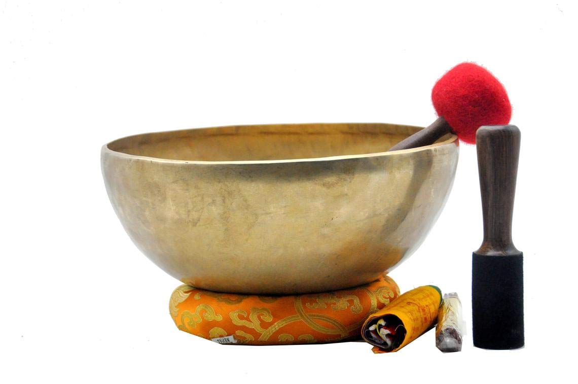Tybetańska misa dźwiękowa/Prayer Bowls/Rin Gong/Suzu - skórzany zawijany ubijacz (1600 gramów 20 cm)