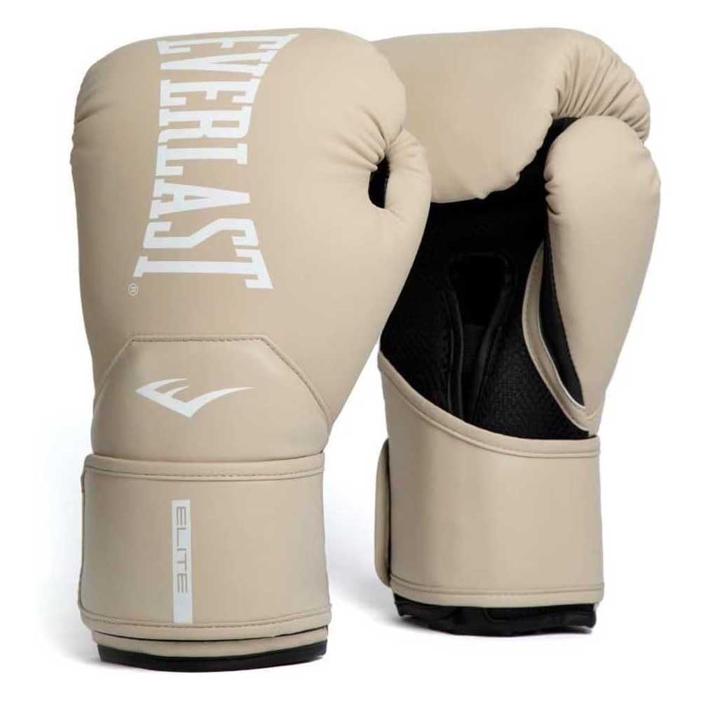 Everlast Elite 2 10oz Boxhandschuhe Gold/Schwarz, für Sandsack, Pratzen & Sparring, Klettverschluss, ergonomischer Griffsteg