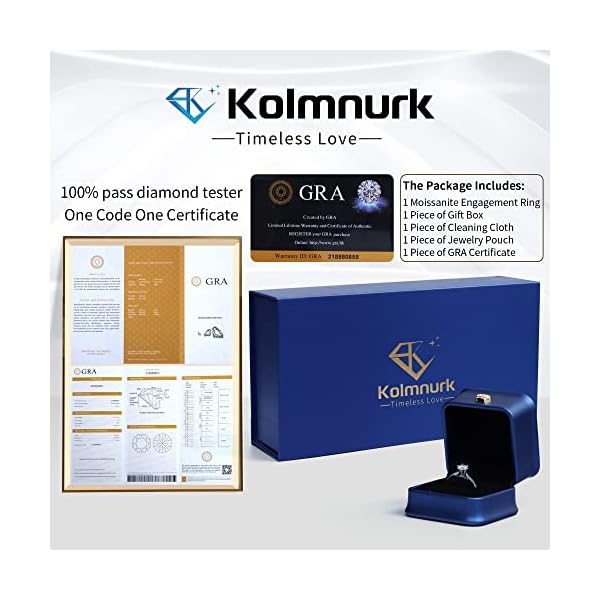 Moissanite Wedding Engagement Ring 1 Carat Classic 6 Prong Lab Created Diamond Anniversary Ring 935 Sterling Silver Solitaire Diamond Promise Ring for Women, 10, Sterling silver, Moissanite - Image 7