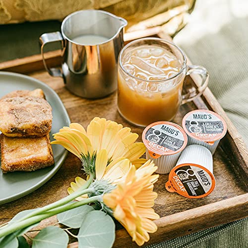 Maud's Dark Roast Decaf Coffee (Decaf Tall Dark And Handsome) 24Ct. Solar Energy Produced Recyclable Single Serve Decaf Dark Roast Coffee Pods, 100% Arabica Coffee California Roasted, Kcup Compatible #TOP5