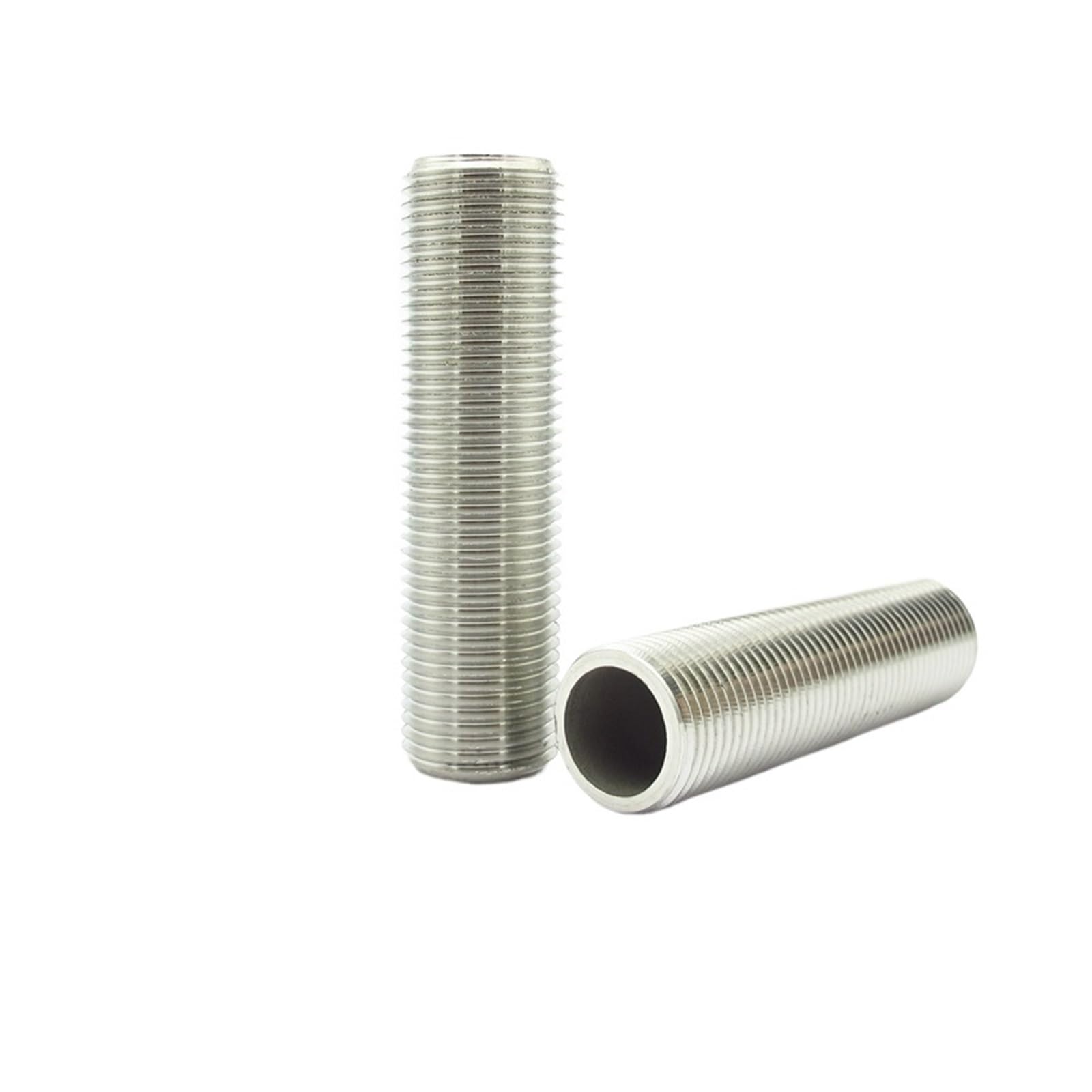 1/8" 1/4" 3/8 1/2" 3/4" 1" BSPP Male Thread 304 Stainless Steel Full Thread Nipple Pipe Fitting Connector Coupler (Length 120mm,1") Barb Fittings