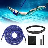🏊【Multifunctional】Schwimmleine pool kann für verschiedene Übungen verwendet werden. Es kann für das Armkrafttraining am Arm oder für das Taillenkrafttraining an der Taille gebunden werden, geeignet für Haltungsstärke und körperliches Fitness-Stretching-Training.
