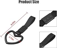 Vista 2 de 2 anillos Tsurikawa en forma de corazón, correa de mano para parachoques trasero, asa de corazón Janpanese para automóviles, SUV, metro, autobús