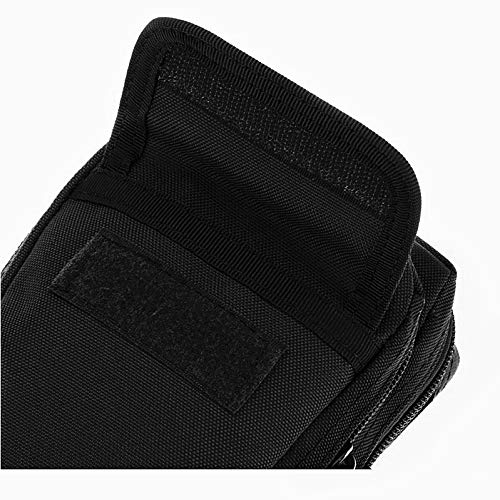 FIRECLUB Tactical Molle Pouch Belt Waist Bag Military Fanny Pack Outdoor Pouches Phone Case Pocket for iPhone 6s/7/X,PDA, Hunting Bags (Black) - Thumbnail 4