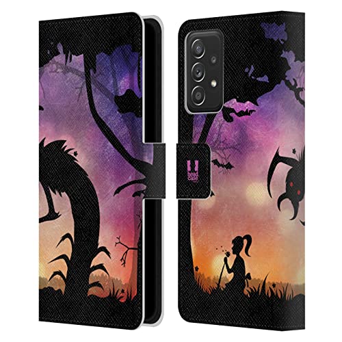 Étui portefeuille en cuir Samsung Galaxy A53 5G Head Case Designs Crainte