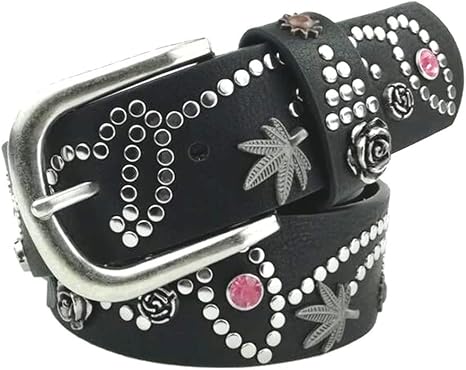 Rivet Pin Buckle PU Belt 