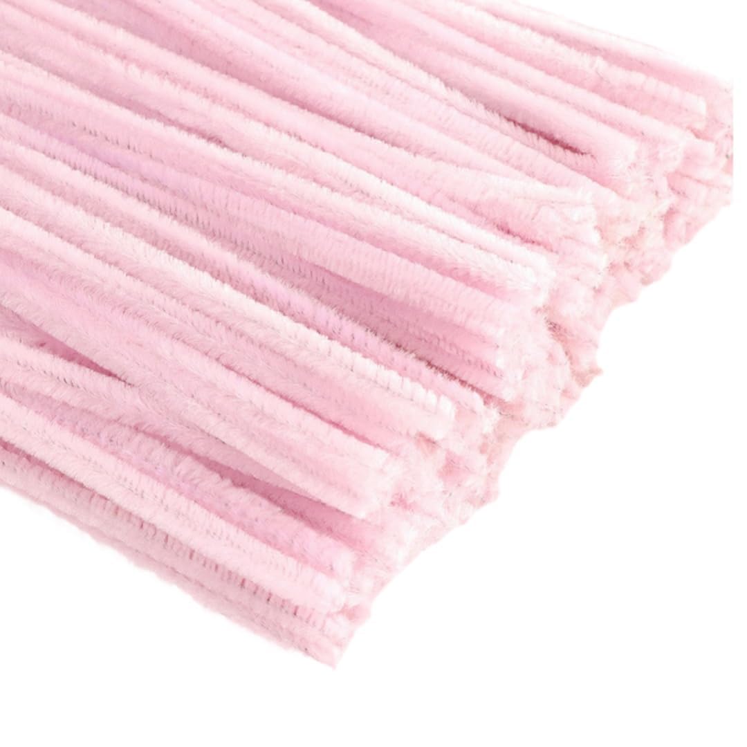 Pixora Pipe Cleaners for DIY Crafts, Festival Decorations, Bouquet Making, Flower Arrangements, Arts and Crafts Supplies Light Pink 100pc 3