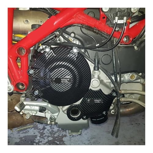 Carter de stator gauche 848 2008-2013 impression fibre carbone - 2