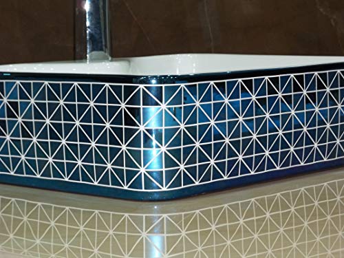 Image of InArt Vessel Sink, Blue, Glossy Finish